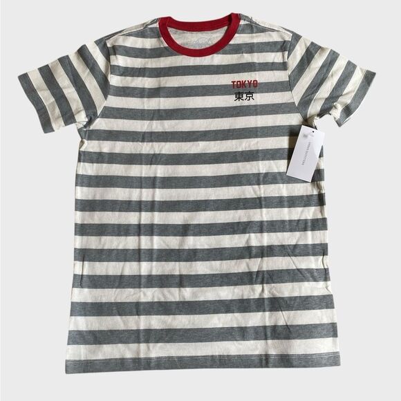 NWT Urban Outfitters Neon Riot Tokyo Stripe Tee Men Size M Short Sleeve Cotton - Picture 10 of 14